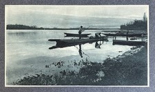 Albert Malle PhotoGravure Les Bords De Loire 1904 Barques De Pêche Cyanotype
