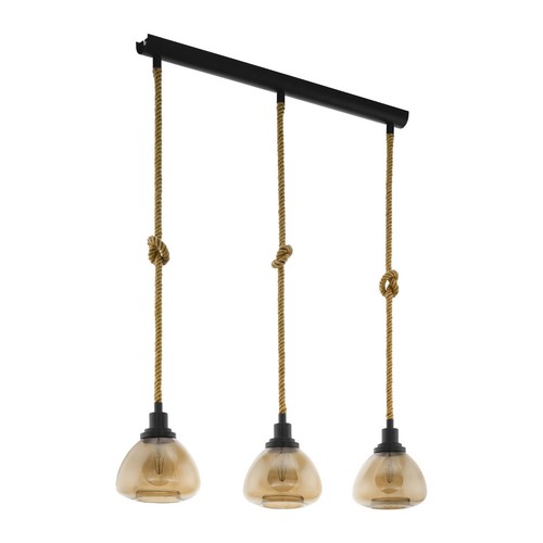 Lustre vintage rustique corde - lustre,