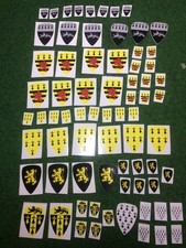 playmobil LOT STICKERS DIVERS BOUCLIERS ET BUSTE POUR CUSTOM