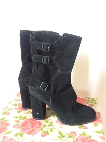 Bottines daim noir - daim,