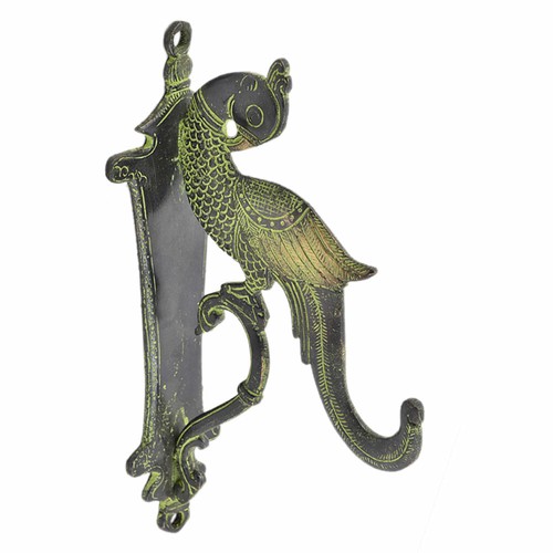 Poignée porte design - porte, paon