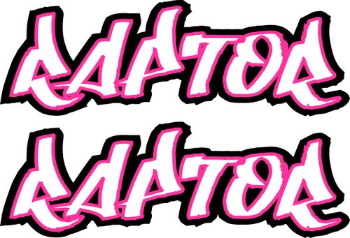 Pink raptor decals 350 - 600, 660