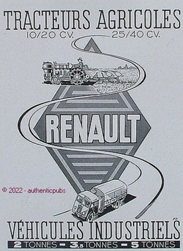 Publicite renault tracteurs - renault,