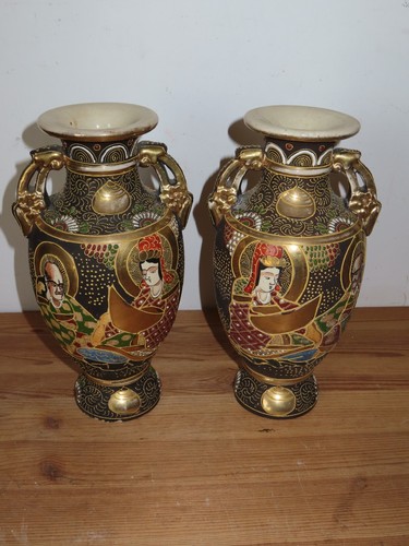 Belle paire vase satsuma - paire,