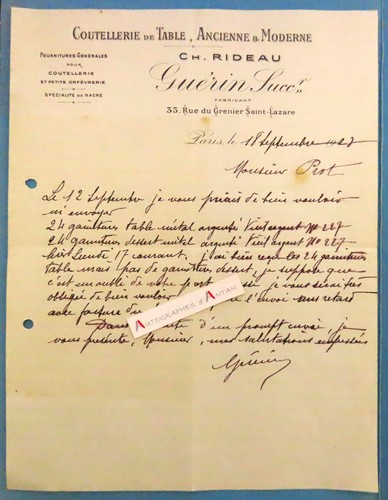 Rideau guérin succ - ●, ch.
