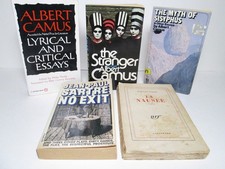 Jean Paul Sartre Albert Camus Book Lot Existentialism Philosophy Plays Essay OLD