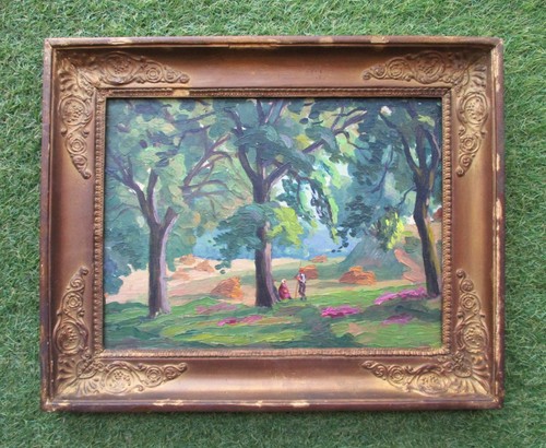 Ancien beau tableau paysage - , de