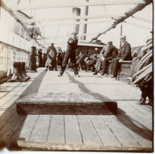 On board, Vintage Silver Print Silver Print Pallet Set 9x9 Circa 1