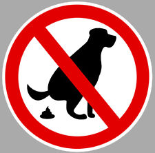 STICKER FORBIDDEN TO DEFECATE NO CROTTER CAMPING CAM255