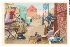 CAR-ADOP16-1291-CHROMOS - folklore belge - sart-blaimont - le cordonier ambula