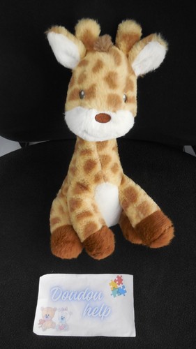 Doudou peluche girafe jaune - peluche,