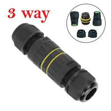 CABLE CONNECTOR WATERPROOF OUTDOOR 3 PIN IP68 SOCKET 450V