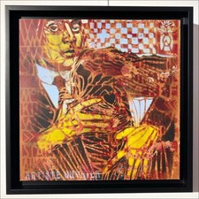 ARTISTE OUVRIER - Peinture sur toile "Selfie de Egon Schiele" 30x30cm - 2021