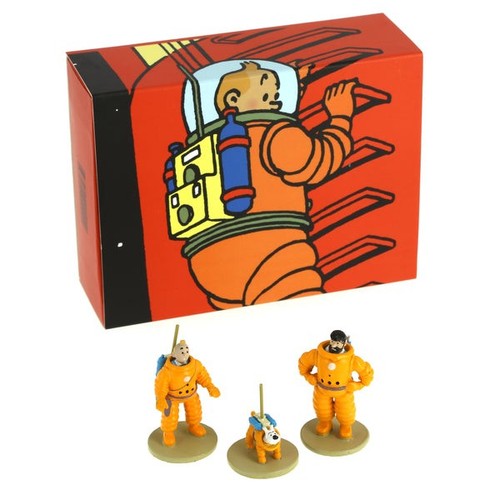 Figurine tintin coffret lune - figurine,