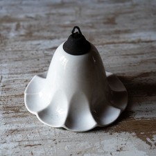 Antique White Earthenware Tulip Bell Shape Shade