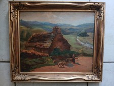 tableau ancien huile paysage