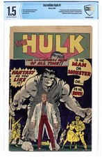 Incredible Hulk #1 CBCS 1.5 1962 1ère Apparition Et Origine Hulk