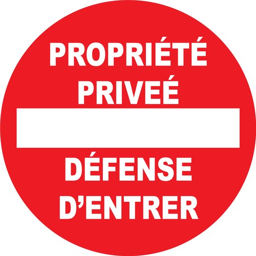 Panneau propriété privée - panneau, "propriété
