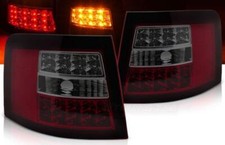 Paire de feux arriere pour Audi A6 C5 break de 1997 a 2004 LED rouge Fume