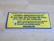 MICHELIN STICKER - CLAMPING WHEEL NUTS