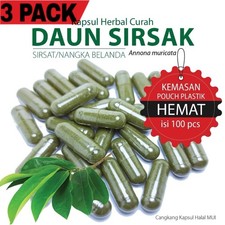 3 x feuille de corossol 100 capsules extrait d'herbes épices naturel biologiq...