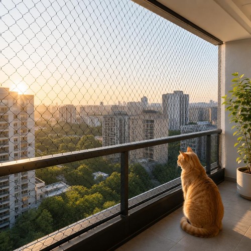 Filet sécurité chat nylon - sécurité,