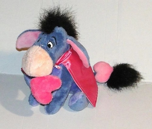 Doudou bourriquet coeur - coeur, et