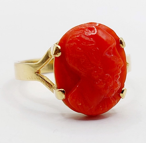 Bague vintage 18k - 18k, camée