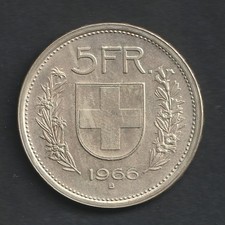 5 Francs Argent, SUISSE 1966