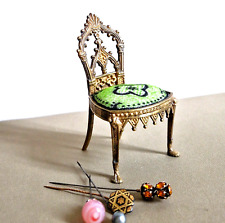Small bronze chair with pins or other, Napoleon III era late 19th century.