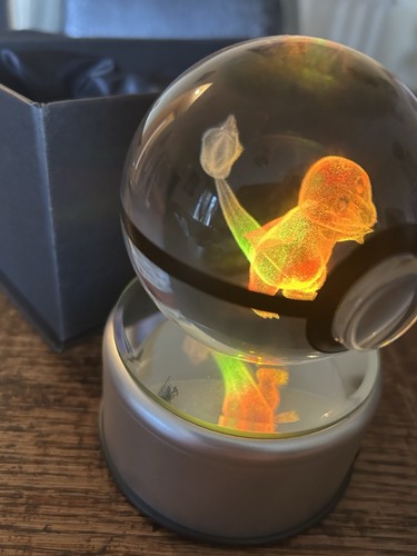 Boule crystal lumineuse 3d - lumineuse,