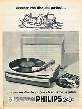 1962 PHILIPS ADVERTISING 124 ADVERTISING electric battery-powered record player