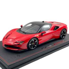 BBR Models 1/18 Ferrari SF90 Stradale 2019 Red Corsa/Black Roof Action Figure Car