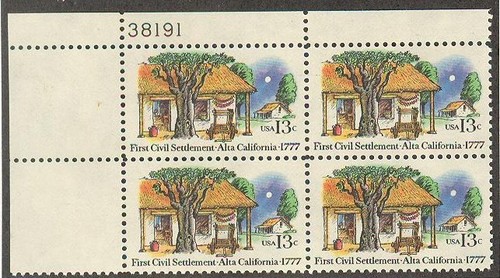 Usa 1725 mnh fvf plaque - us,
