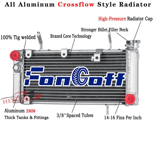 Aluminum motorcycle radiator - aluminum,