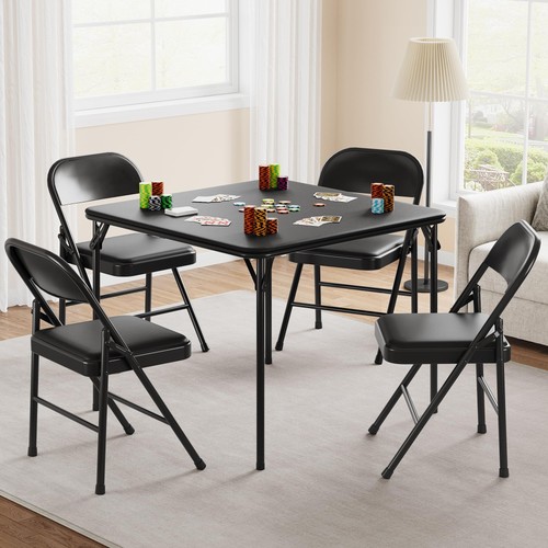 Table pliable carrée - pu, cuir
