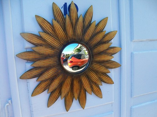 Ancien miroir soleil - en, métal