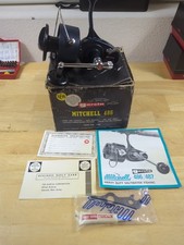 Vintage Garcia Mitchell 486 Navy Blue Reel. Excellent Cond. In # Matching Box