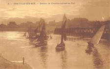 Old postcard 14 FOUVILLE / SHRIMP BOATS RETURNING TO PORT