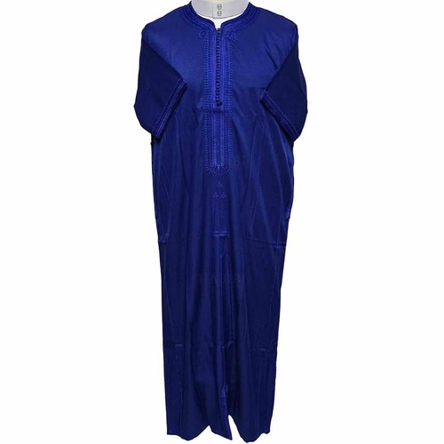 Djellaba col royal - djellaba, blue