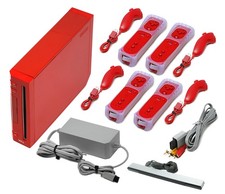 Wii Console Red + Voomwa Remotes + 1 Year Warranty + USA Seller