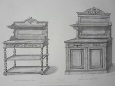 Buffet shelf RENAISSANCE ENGRAVING le MAGASIN de FURNITURE Victor QUETIN 19th century
