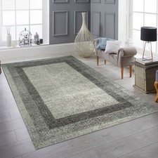 Tapis design pour salon, moderne, à poils courts, style vintage, avec côtés entr