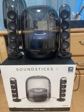 Harman Kardon SoundSticks 4 Bluetooth Speaker System Black w/ Box Japan