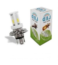 Ampoule LED H4 extra lumineuse céramique COB Feux Croisement Plein phare moto