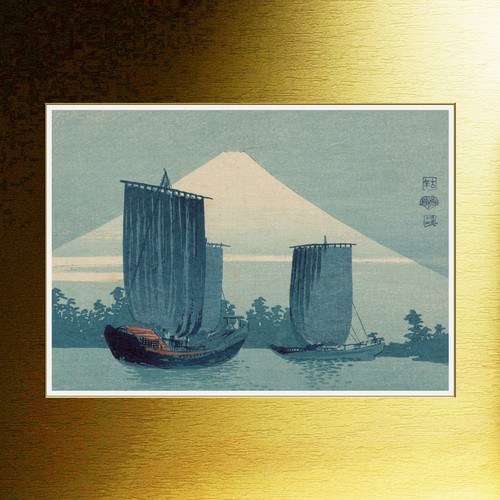 Landscape japanese port and - landscape, of