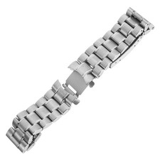  22 Mm Stainless Steel Bracelet Montre Extremité Incurvée De Metal