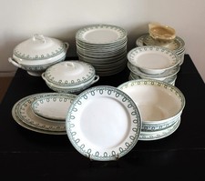 Boch Frères, La Louvière, Bonaparte earthenware porcelain service, VGC 1930'