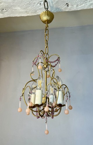 Lustre italien murano métal - lustre,