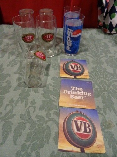 Lot anciens verre biére et - lot,
